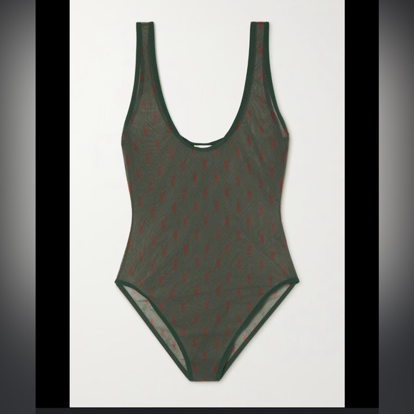 Saint Laurent Tops - Saint Laurent
Monogram tulle jersey sheer body